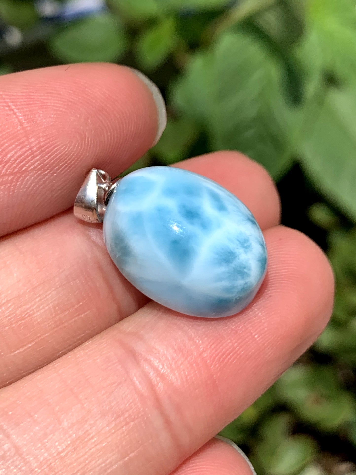 AAA Natural Authentic Dominican Larimar Pendant,Gems Jewelry,Gems Pendant,Crystal Pendant,ET869