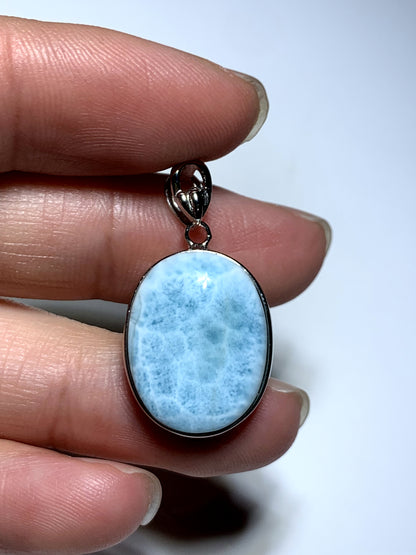 AAA Natural Authentic Dominican Larimar Pendant,Gems Jewelry,Gems Pendant,Crystal Pendant,ET864