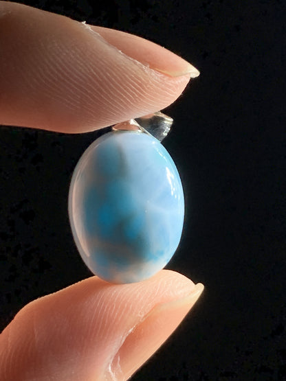 AAA Natural Authentic Dominican Larimar Pendant,Gems Jewelry,Gems Pendant,Crystal Pendant,ET869