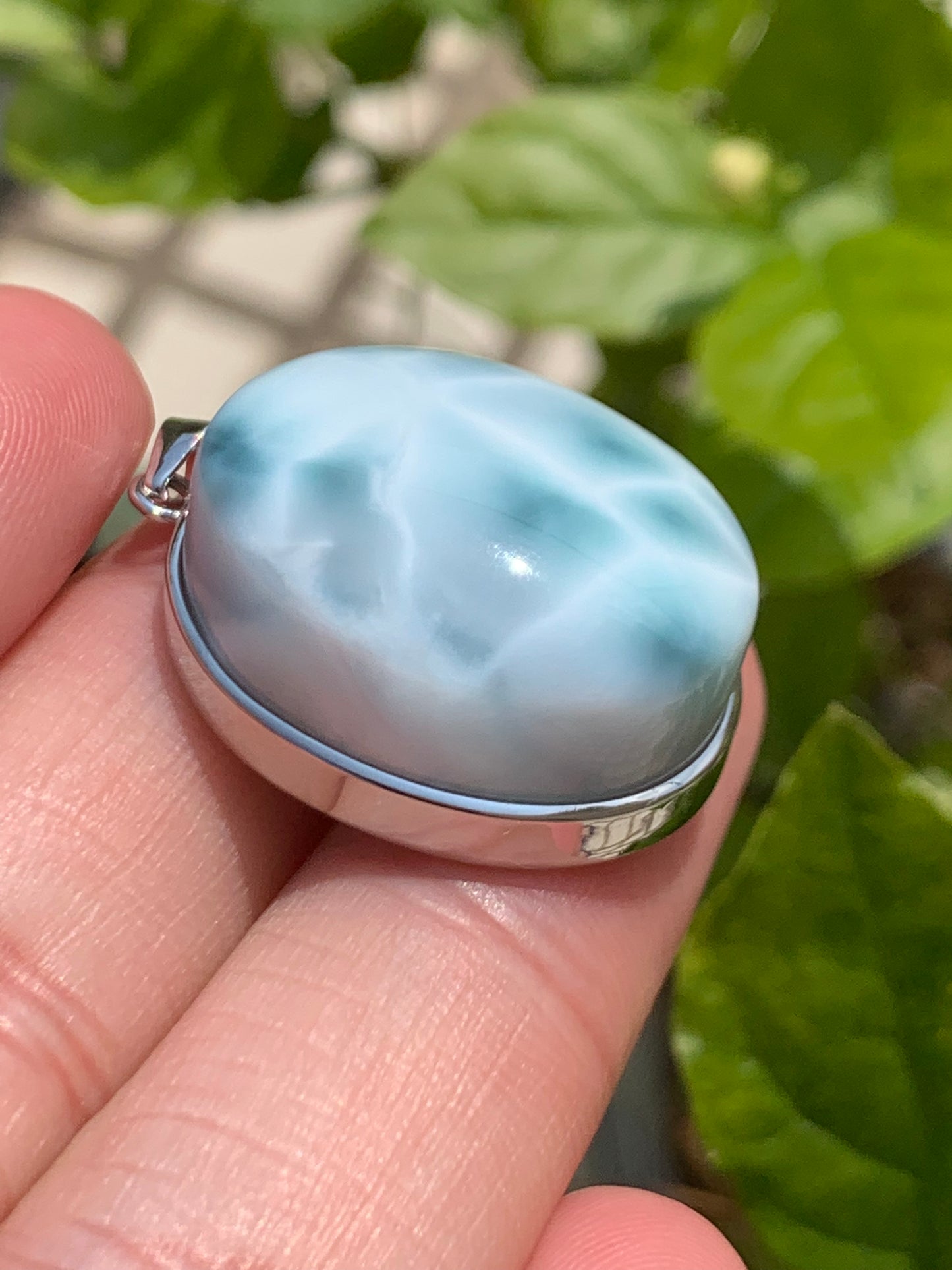 AAA Natural Authentic Dominican Larimar Pendant,Gems Jewelry,Gems Pendant,Crystal Pendant ET875