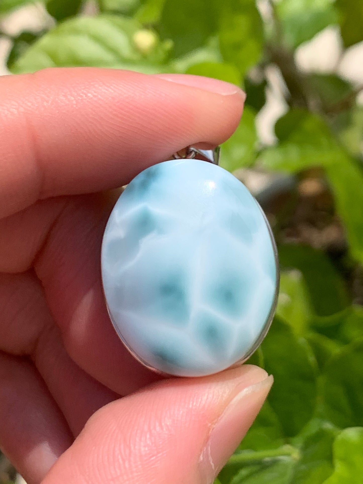 AAA Natural Authentic Dominican Larimar Pendant,Gems Jewelry,Gems Pendant,Crystal Pendant ET875