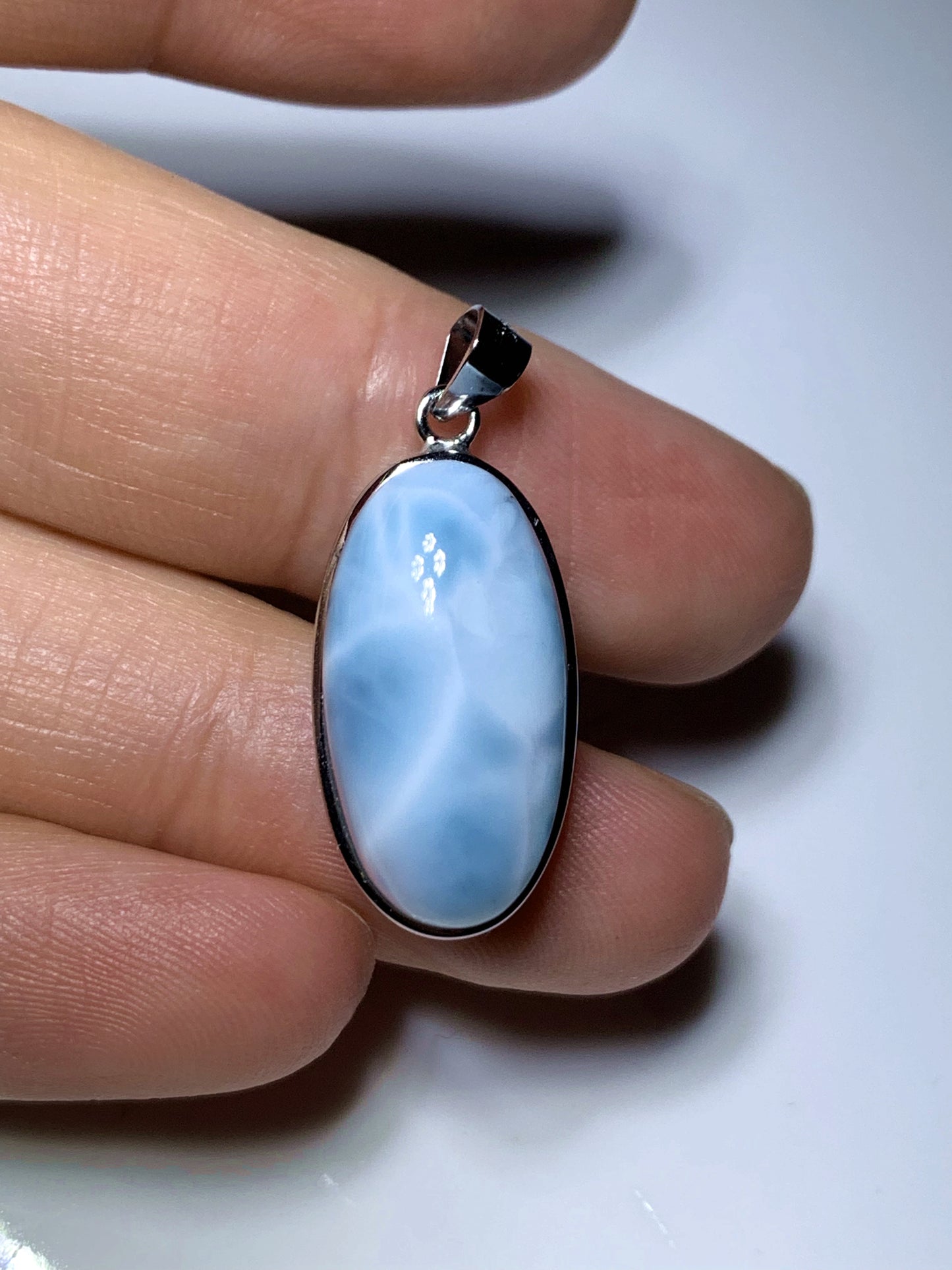 AAA Natural Authentic Dominican Larimar Pendant,Gems Jewelry,Gems Pendant,Crystal Pendant ET873