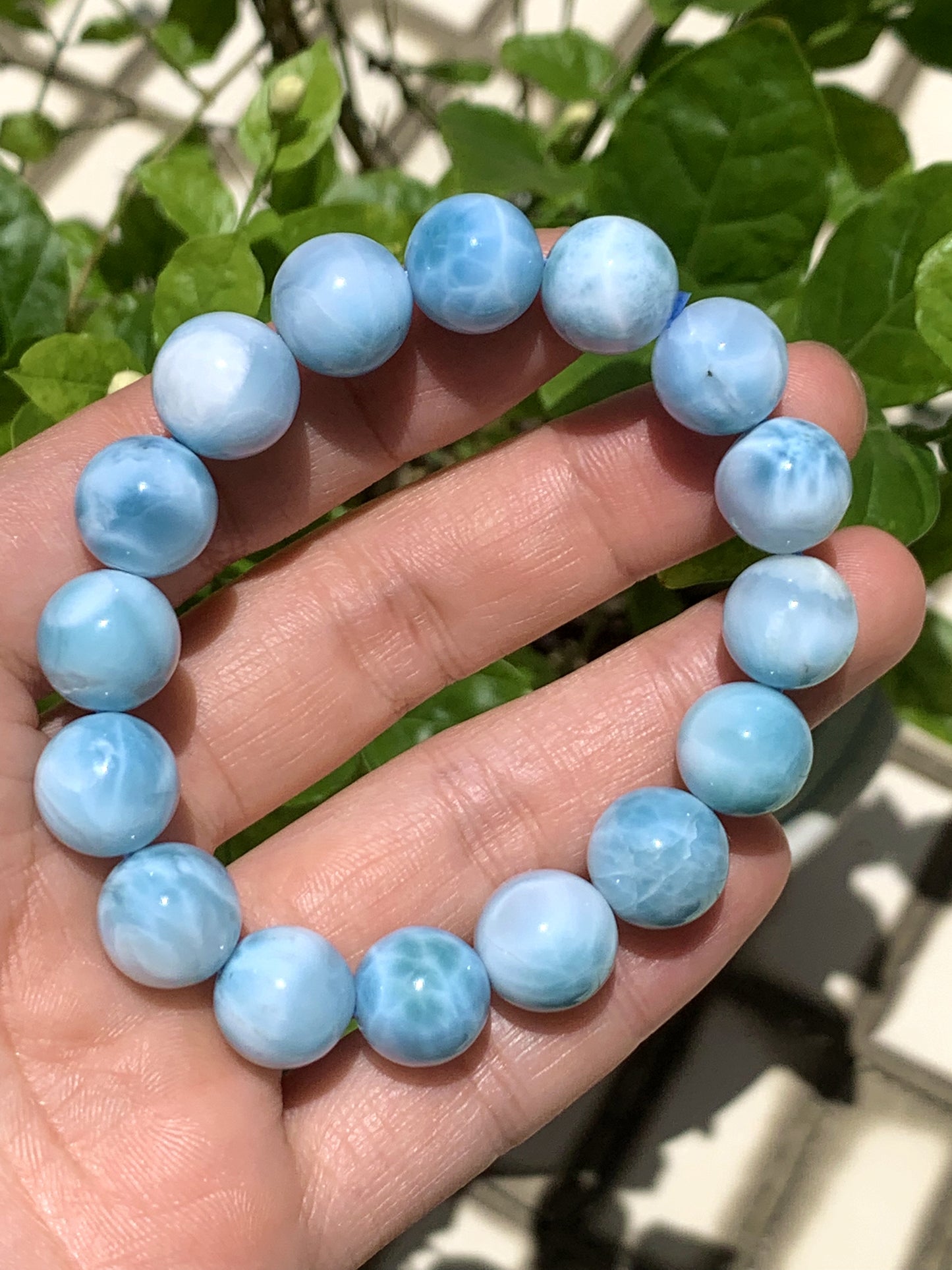 AAA Natural Authentic Dominican Larimar Bracelet,Gems Jewelry,Gems Bracelet,Crystal Bracelet ET881