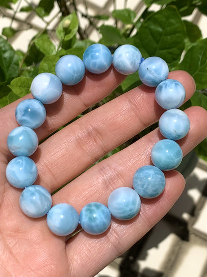 AAA Natural Authentic Dominican Larimar Bracelet,Gems Jewelry,Gems Bracelet,Crystal Bracelet ET881