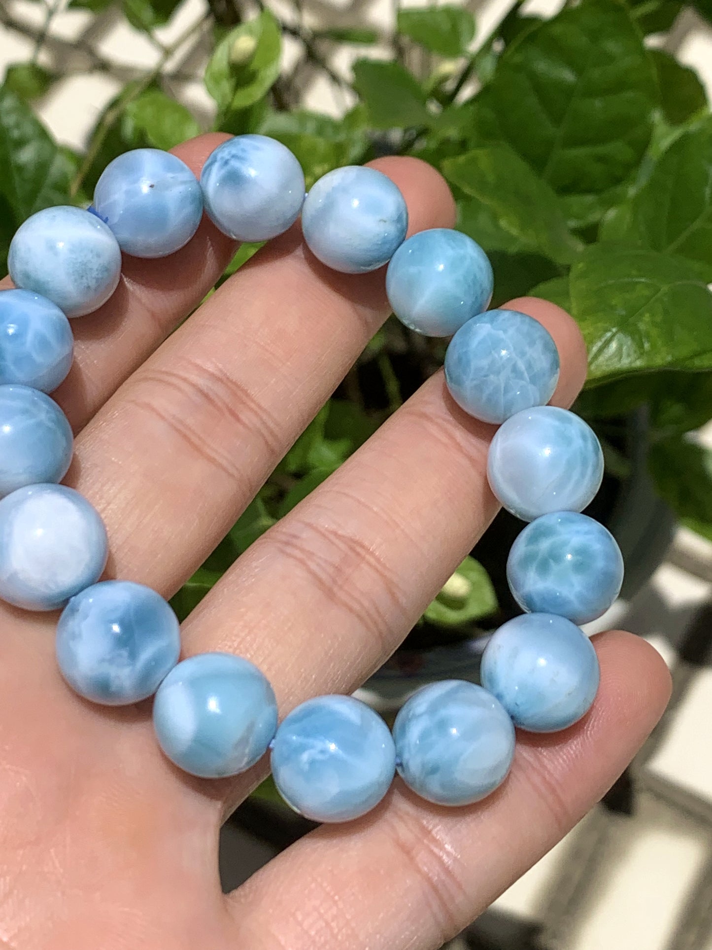 AAA Natural Authentic Dominican Larimar Bracelet,Gems Jewelry,Gems Bracelet,Crystal Bracelet ET881