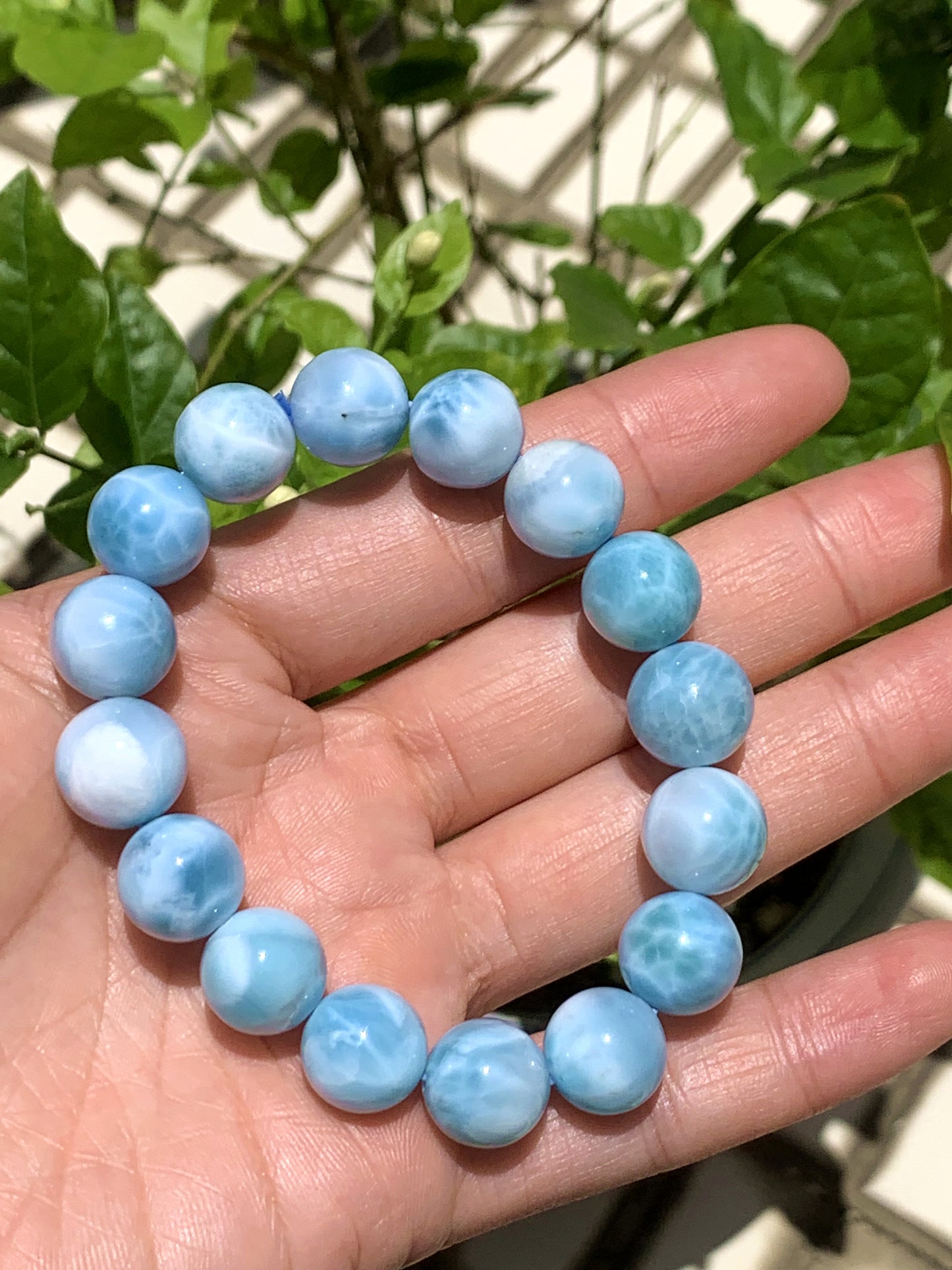 AAA Natural Authentic Dominican Larimar Bracelet,Gems Jewelry,Gems Bracelet,Crystal Bracelet ET881