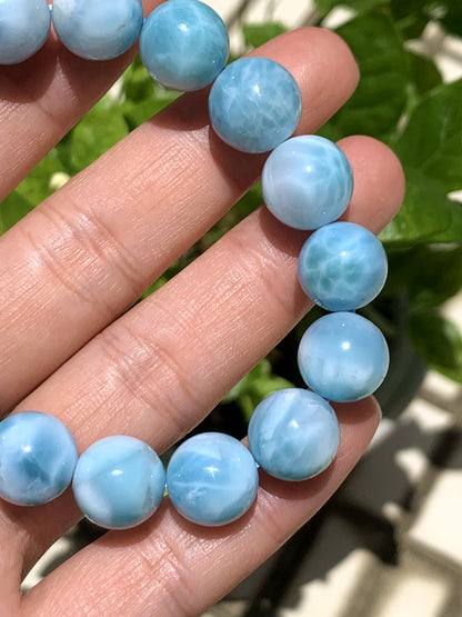 AAA Natural Authentic Dominican Larimar Bracelet,Gems Jewelry,Gems Bracelet,Crystal Bracelet ET881