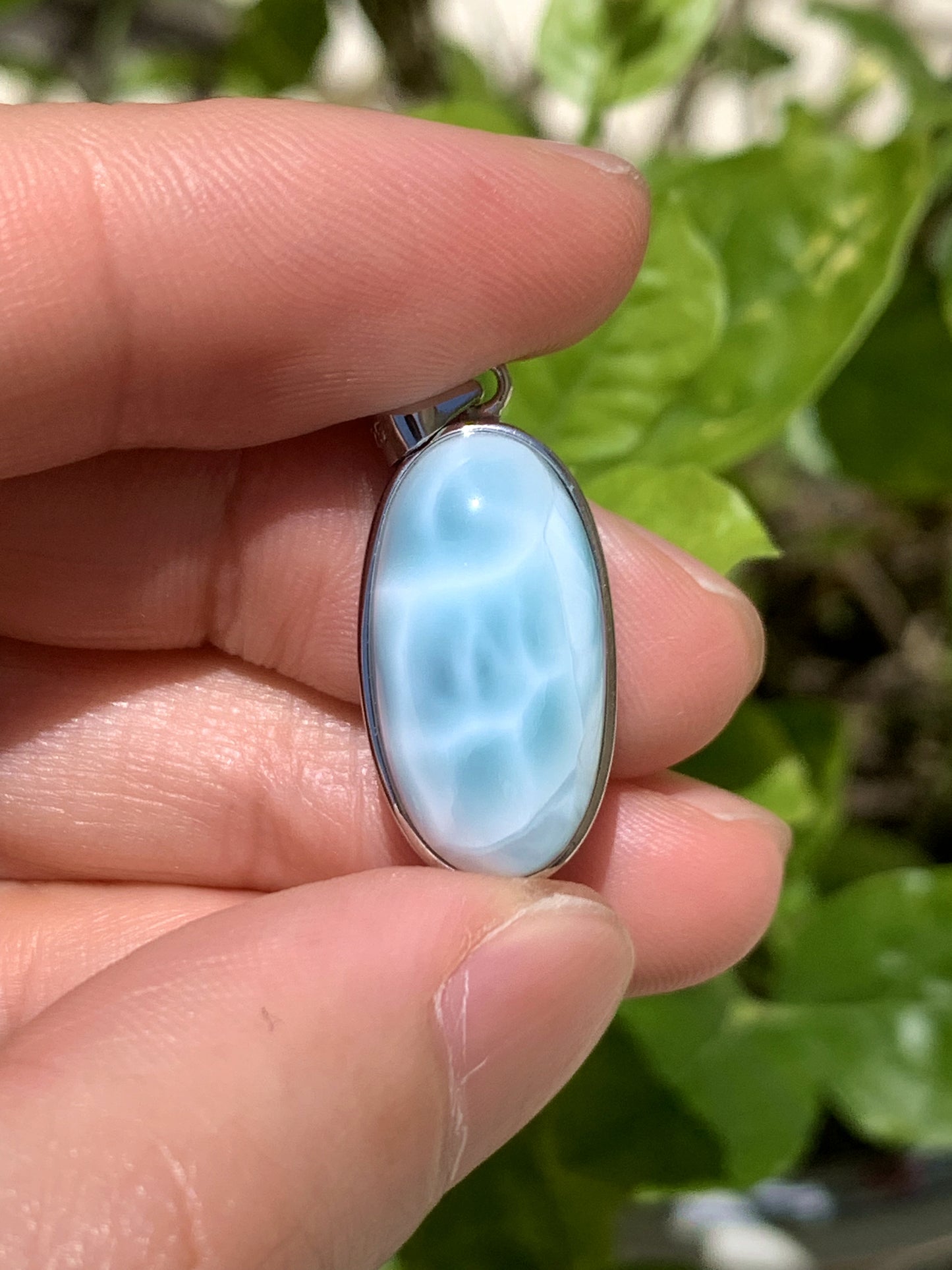 AAA Natural Authentic Dominican Larimar Pendant,Gems Jewelry,Gems Pendant,Crystal Pendant ET890