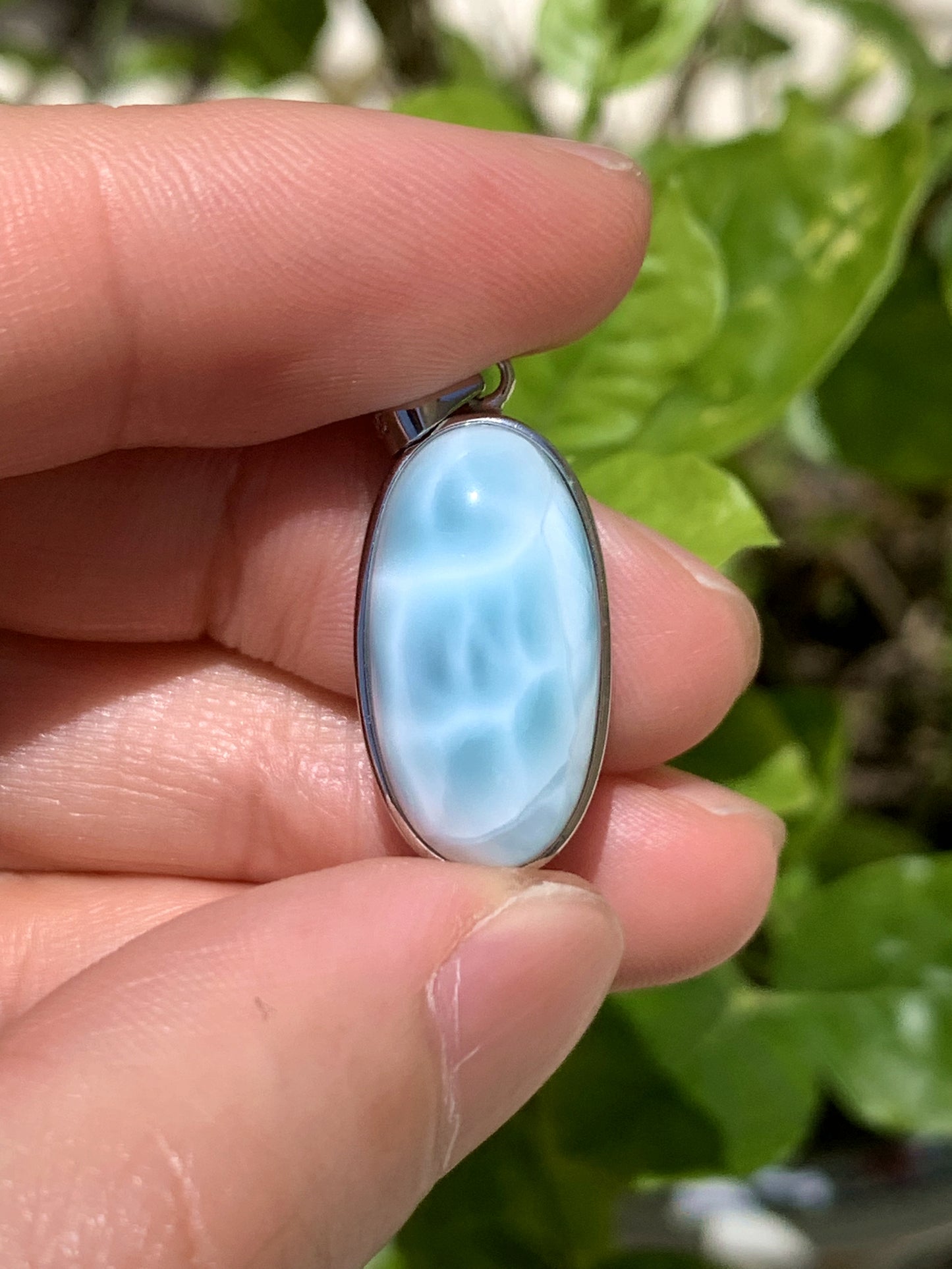 AAA Natural Authentic Dominican Larimar Pendant,Gems Jewelry,Gems Pendant,Crystal Pendant ET890