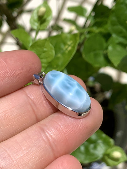 AAA Natural Authentic Dominican Larimar Pendant,Gems Jewelry,Gems Pendant,Crystal Pendant ET890