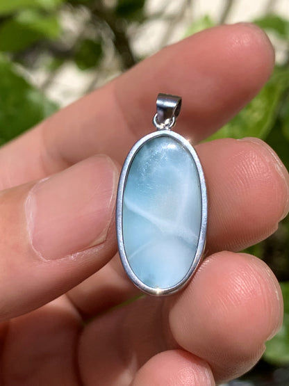 AAA Natural Authentic Dominican Larimar Pendant,Gems Jewelry,Gems Pendant,Crystal Pendant ET890