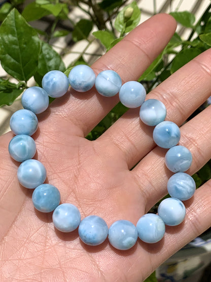 AAA Natural Authentic Dominican Larimar Bracelet,Larimar,Crystal Bracelet,Gems Bracelet ET895