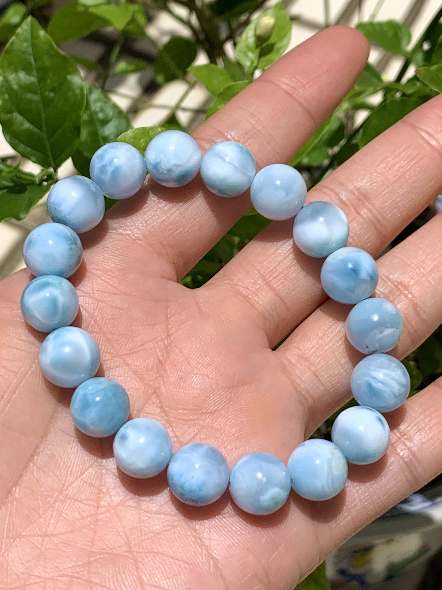 AAA Natural Authentic Dominican Larimar Bracelet,Larimar,Crystal Bracelet,Gems Bracelet ET895