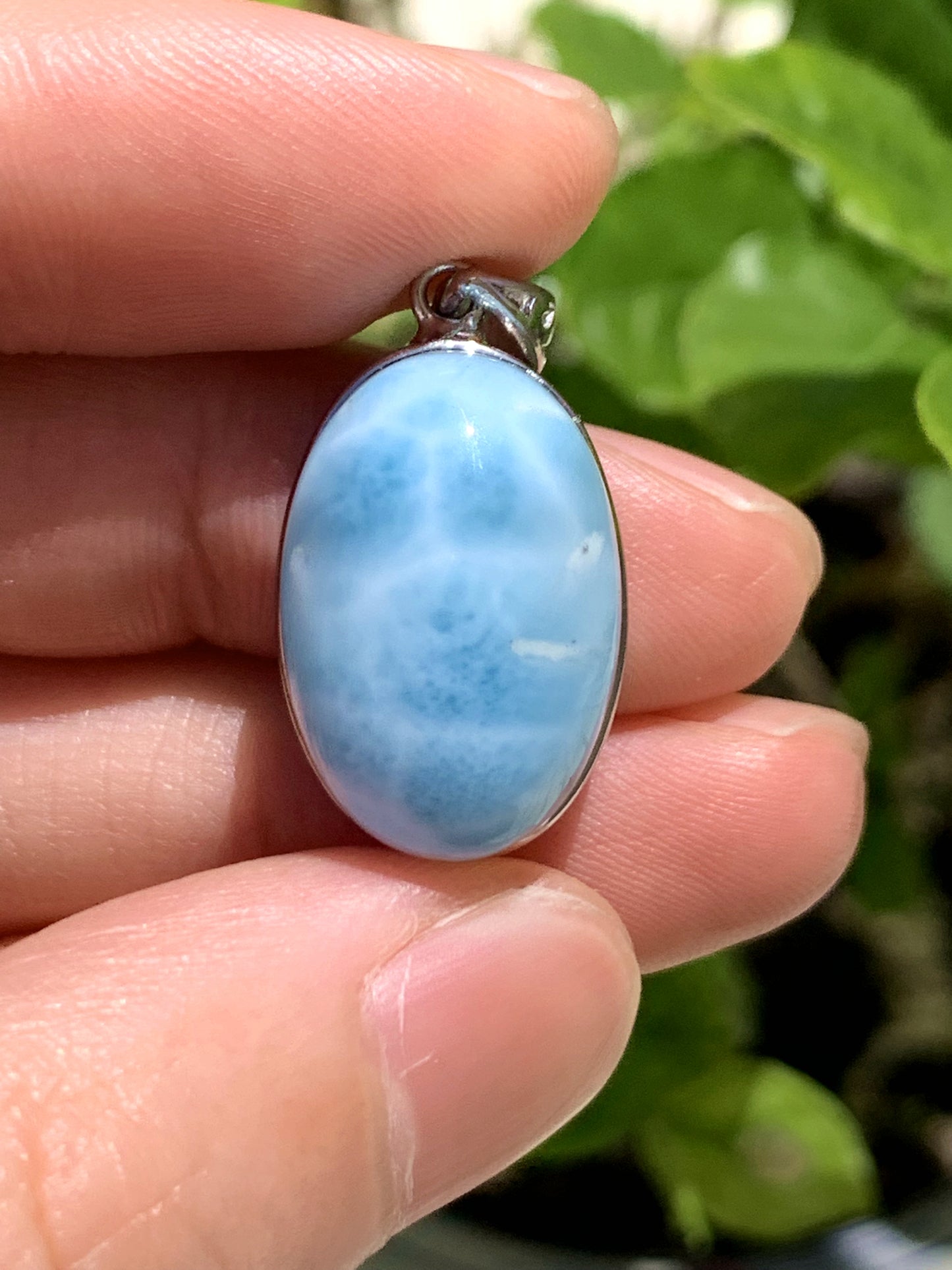 AAA Natural Authentic Dominican Larimar Pendant,Gems Jewelry,Gems Pendant,Crystal Pendant ET896