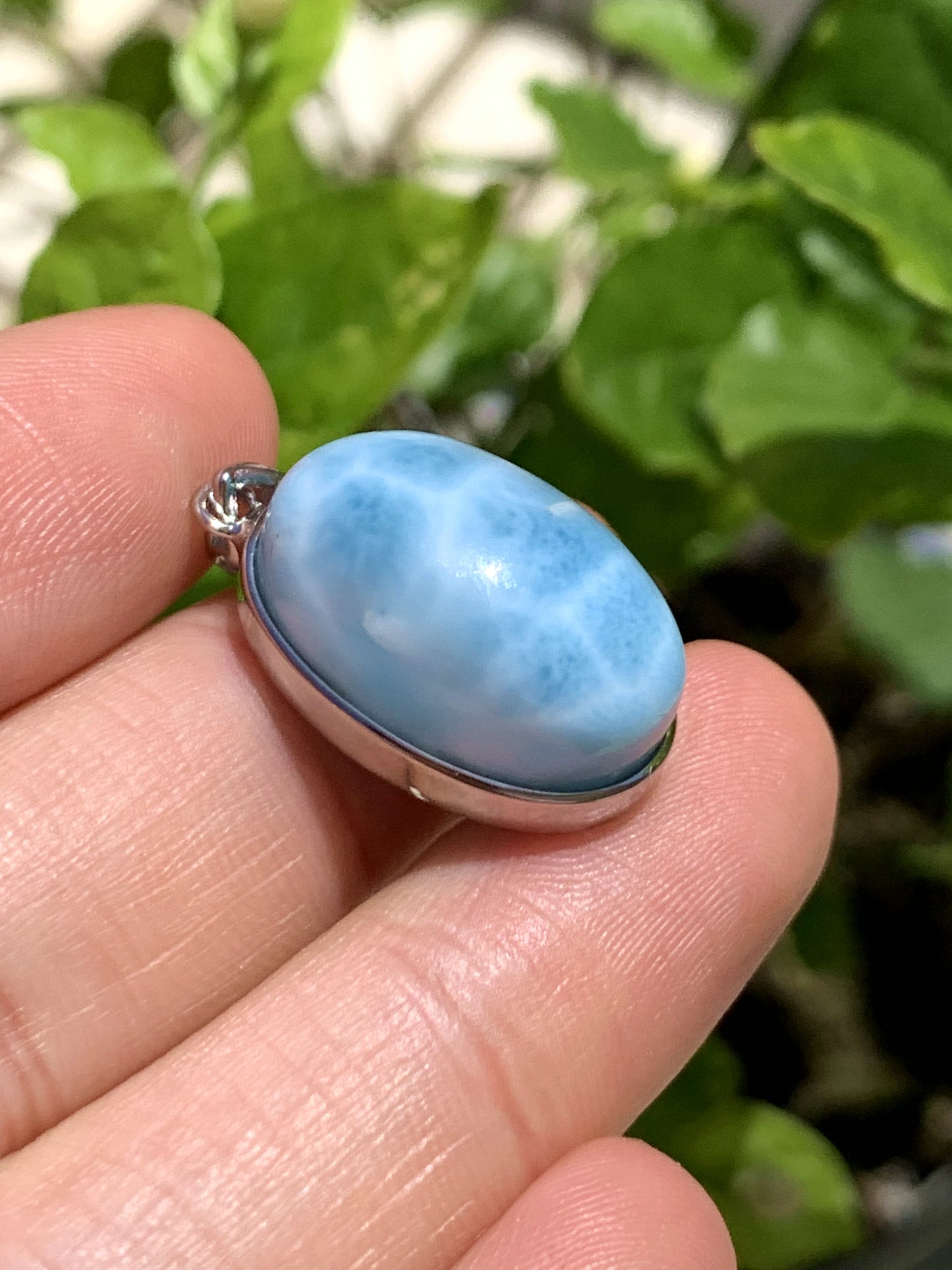 AAA Natural Authentic Dominican Larimar Pendant,Gems Jewelry,Gems Pendant,Crystal Pendant ET896