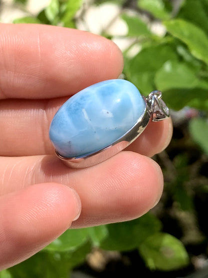 AAA Natural Authentic Dominican Larimar Pendant,Gems Jewelry,Gems Pendant,Crystal Pendant ET896