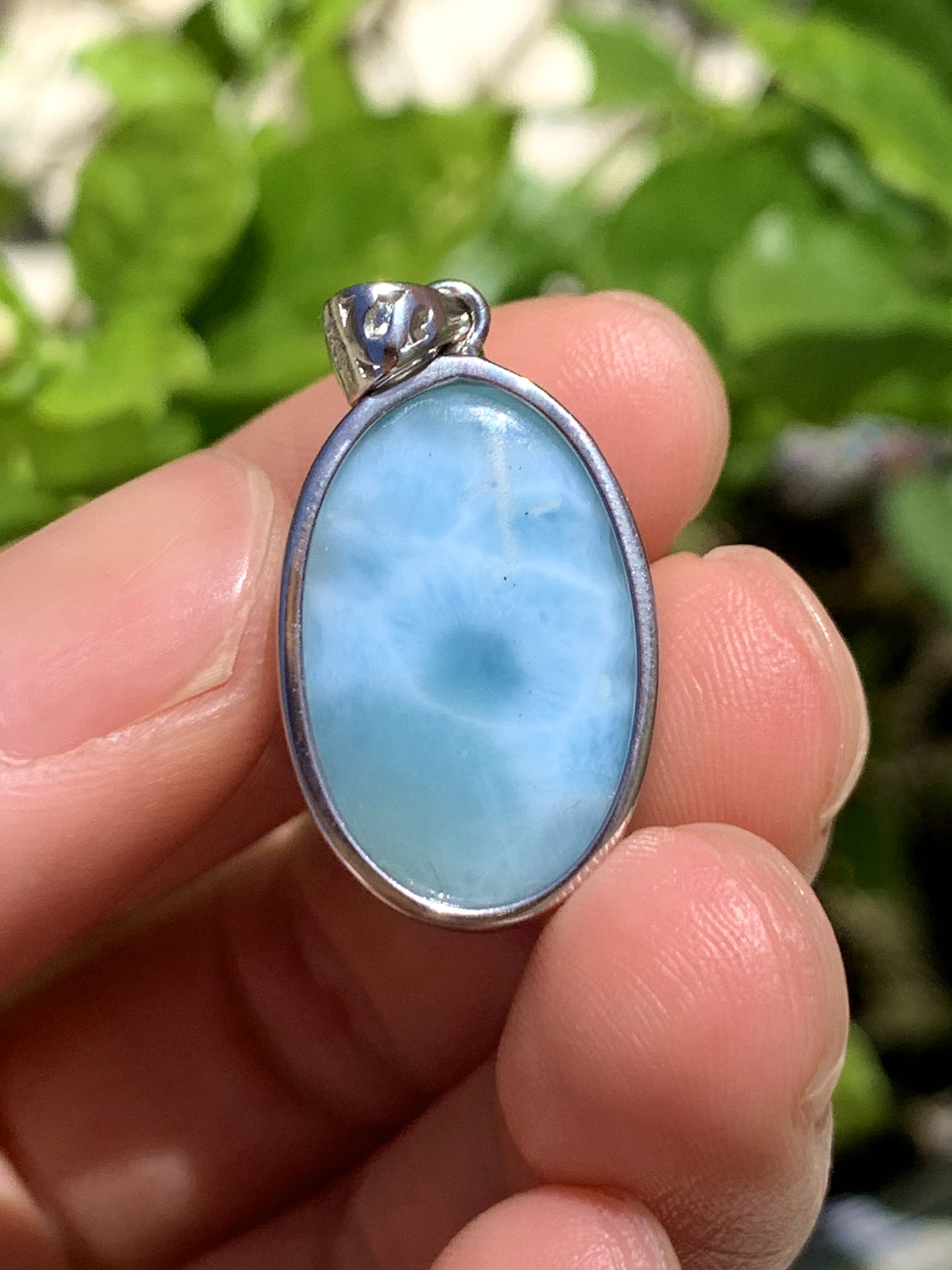 AAA Natural Authentic Dominican Larimar Pendant,Gems Jewelry,Gems Pendant,Crystal Pendant ET896