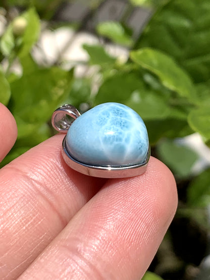 AAA Natural Authentic Dominican Larimar Pendant,Gems Jewelry,Gems Pendant,Crystal Pendant ET897