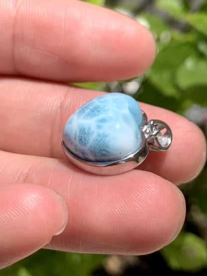 AAA Natural Authentic Dominican Larimar Pendant,Gems Jewelry,Gems Pendant,Crystal Pendant ET897