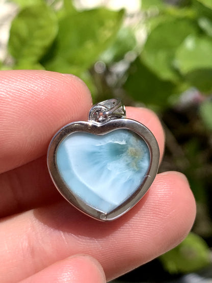 AAA Natural Authentic Dominican Larimar Pendant,Gems Jewelry,Gems Pendant,Crystal Pendant ET897