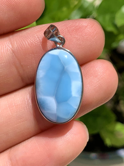 AAA Natural Authentic Dominican Larimar Pendant,Gems Jewelry,Gems Pendant,Crystal Pendant ET899