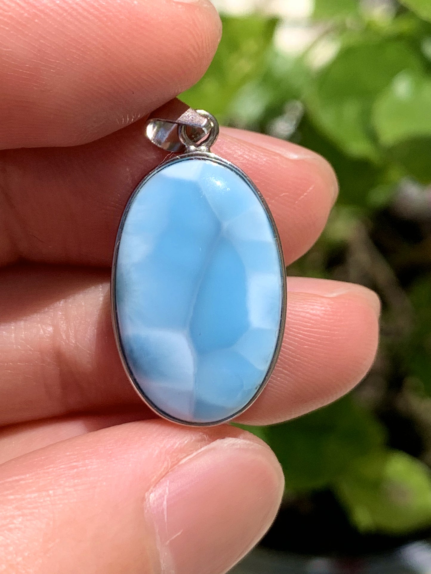 AAA Natural Authentic Dominican Larimar Pendant,Gems Jewelry,Gems Pendant,Crystal Pendant ET899