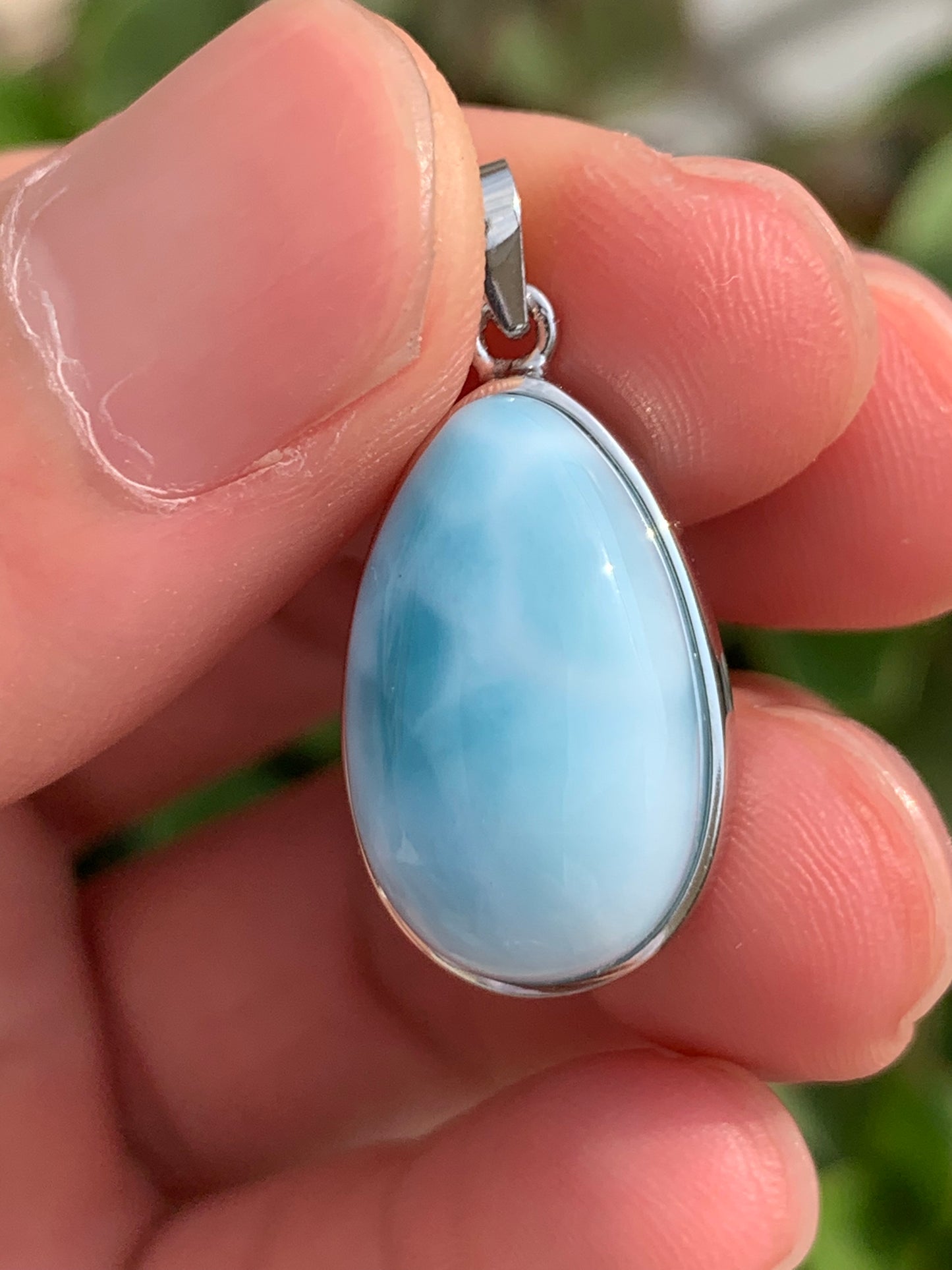 AAA Natural Authentic Dominican Larimar Pendant,Gems Jewelry,Gems Pendant,Crystal Pendant ET907