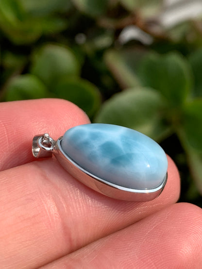 AAA Natural Authentic Dominican Larimar Pendant,Gems Jewelry,Gems Pendant,Crystal Pendant ET907