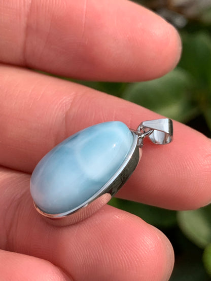 AAA Natural Authentic Dominican Larimar Pendant,Gems Jewelry,Gems Pendant,Crystal Pendant ET907