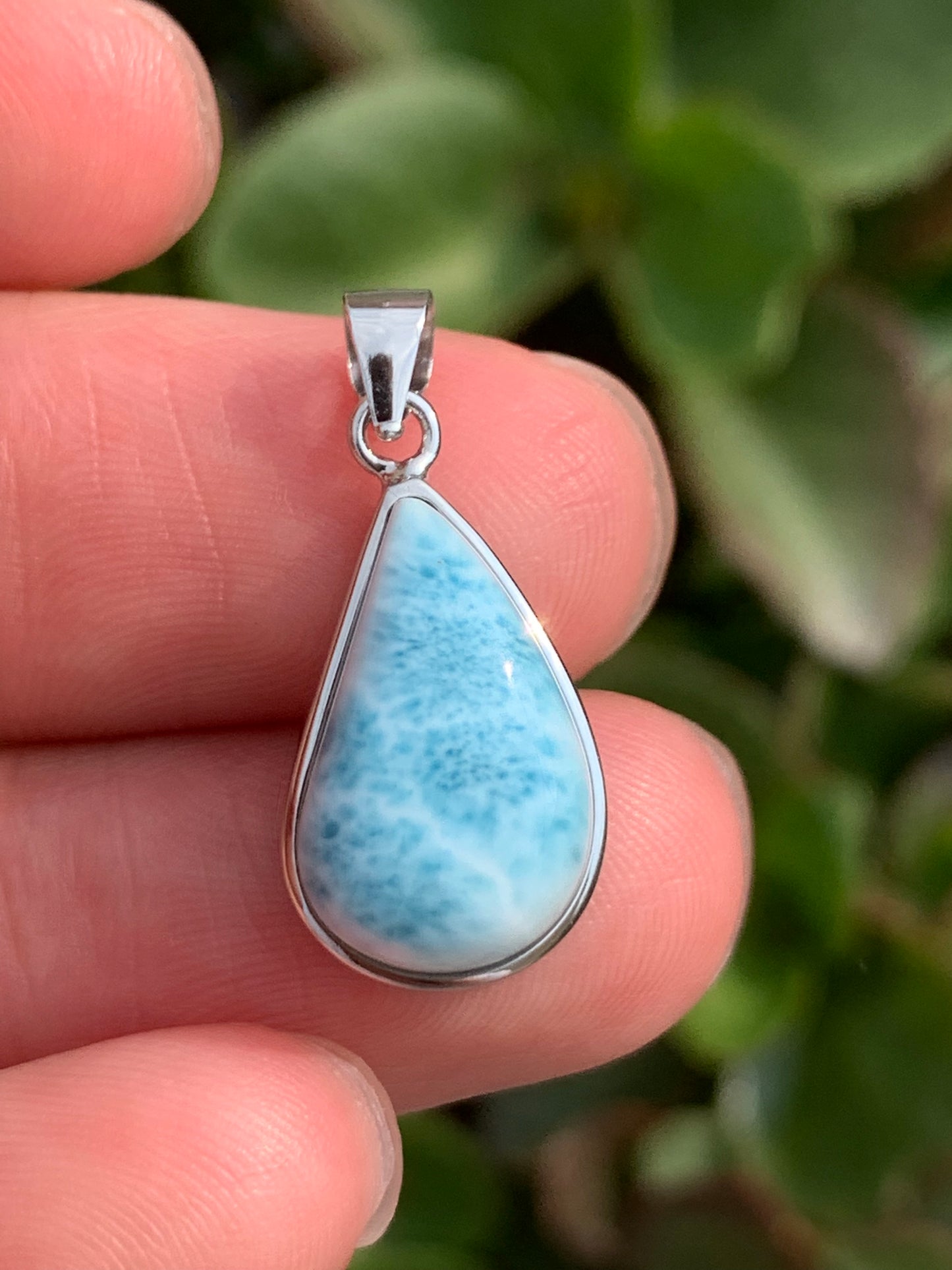 AAA Natural Authentic Dominican Larimar Pendant,Gems Jewelry,Gems Pendant,Crystal Pendant ET910