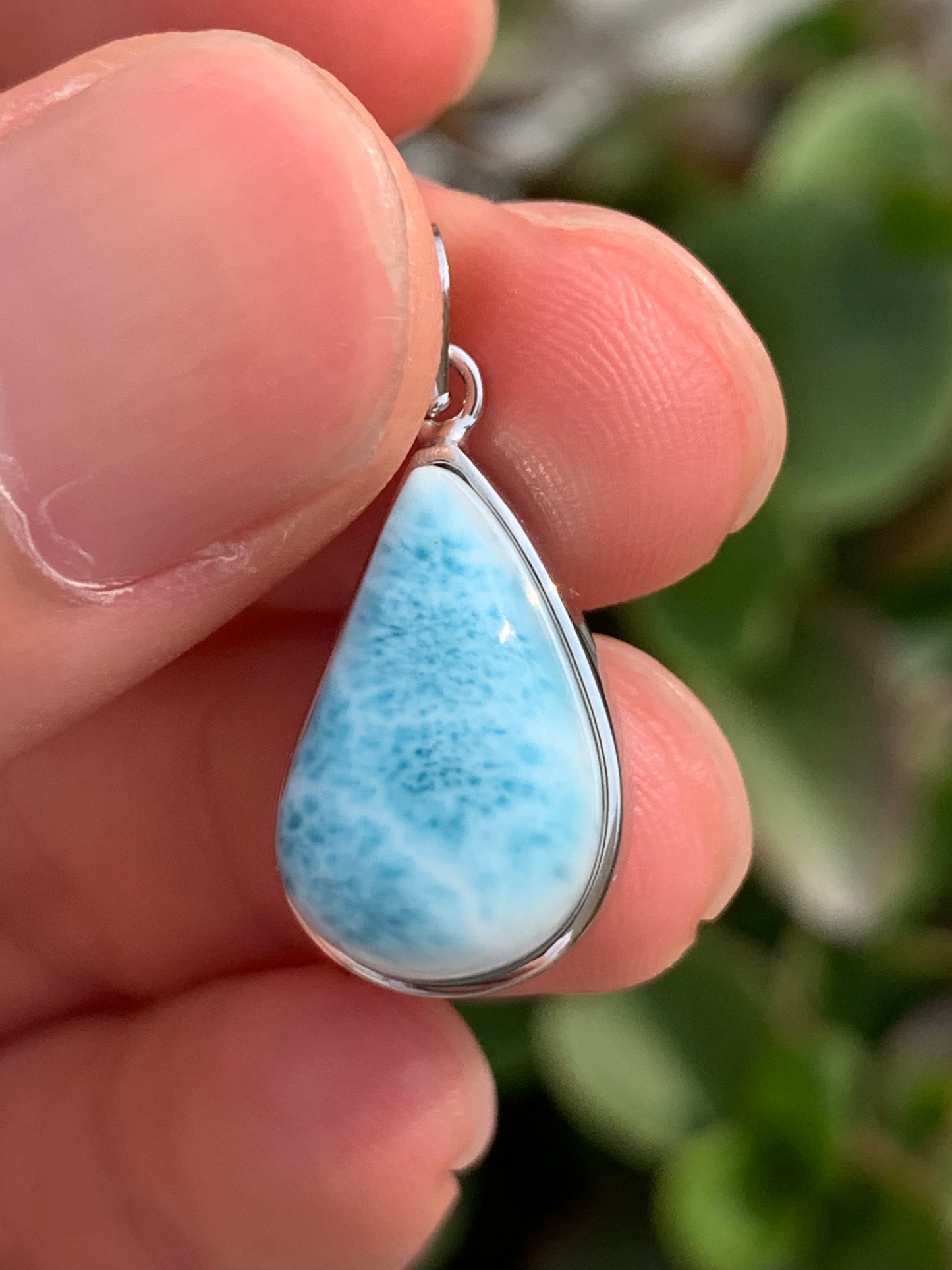 AAA Natural Authentic Dominican Larimar Pendant,Gems Jewelry,Gems Pendant,Crystal Pendant ET910