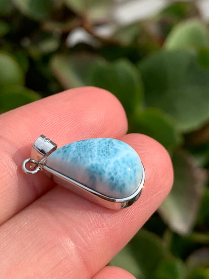 AAA Natural Authentic Dominican Larimar Pendant,Gems Jewelry,Gems Pendant,Crystal Pendant ET910