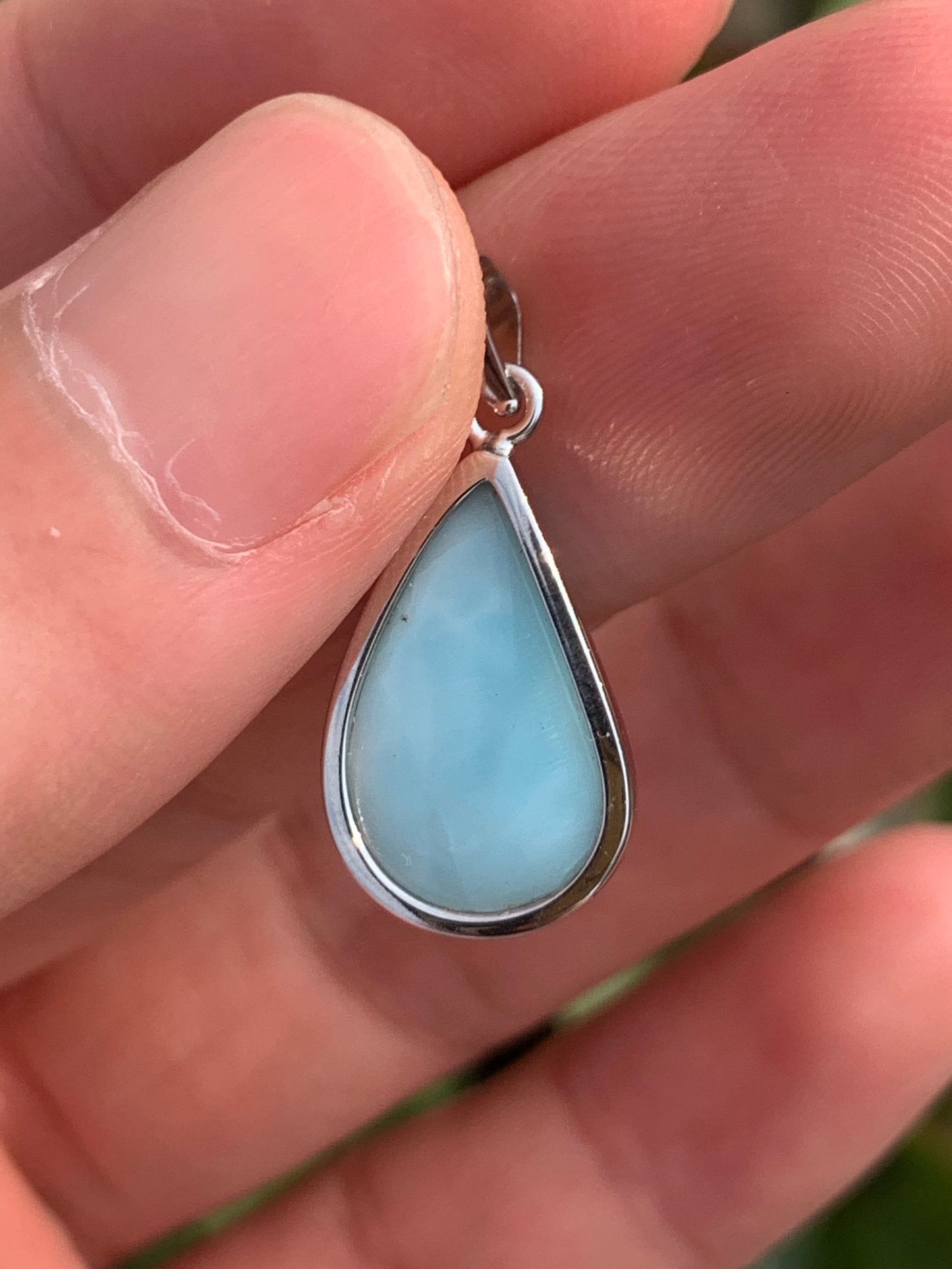 AAA Natural Authentic Dominican Larimar Pendant,Gems Jewelry,Gems Pendant,Crystal Pendant ET910