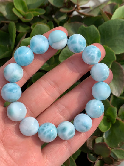 AAA Natural Authentic Dominican Larimar Bracelet,Larimar,Crystal Bracelet,Gems Bracelet ET911