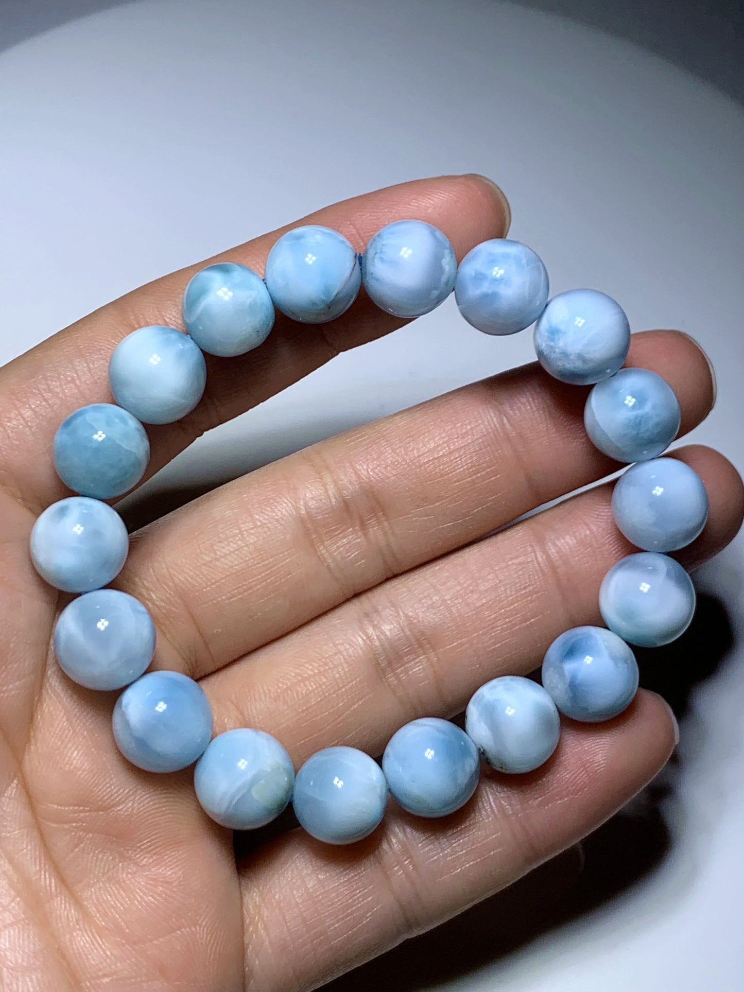 AAA Natural Authentic Dominican Larimar Bracelet,Larimar,Crystal Bracelet,Gems Bracelet ET895