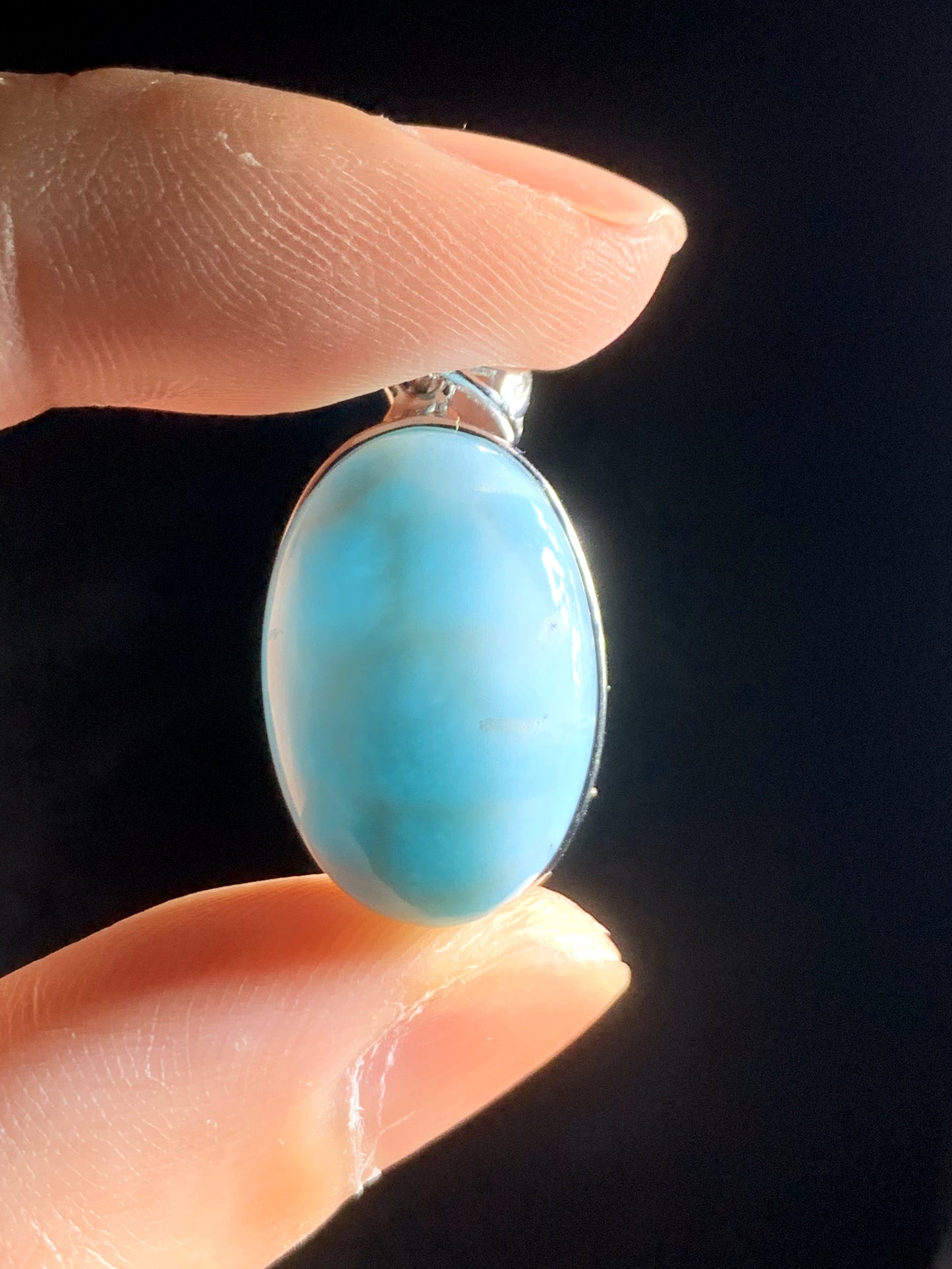 AAA Natural Authentic Dominican Larimar Pendant,Gems Jewelry,Gems Pendant,Crystal Pendant ET896