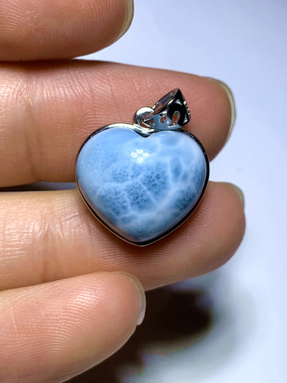 AAA Natural Authentic Dominican Larimar Pendant,Gems Jewelry,Gems Pendant,Crystal Pendant ET897