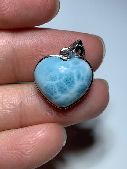 AAA Natural Authentic Dominican Larimar Pendant,Gems Jewelry,Gems Pendant,Crystal Pendant ET897