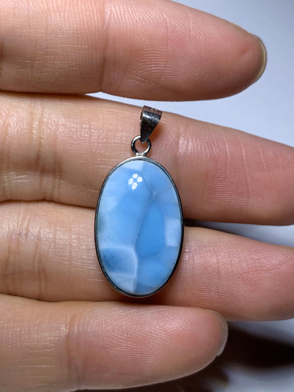 AAA Natural Authentic Dominican Larimar Pendant,Gems Jewelry,Gems Pendant,Crystal Pendant ET899