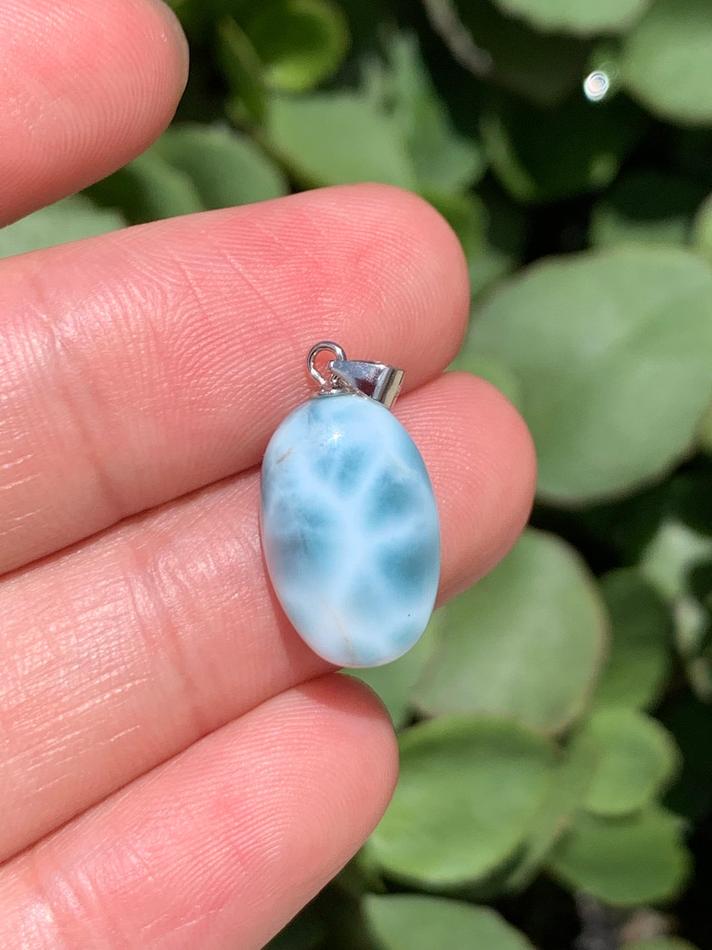 AAA Natural Authentic Dominican Larimar Pendant,Gems Jewelry,Gems Pendant,Crystal Pendant ET920