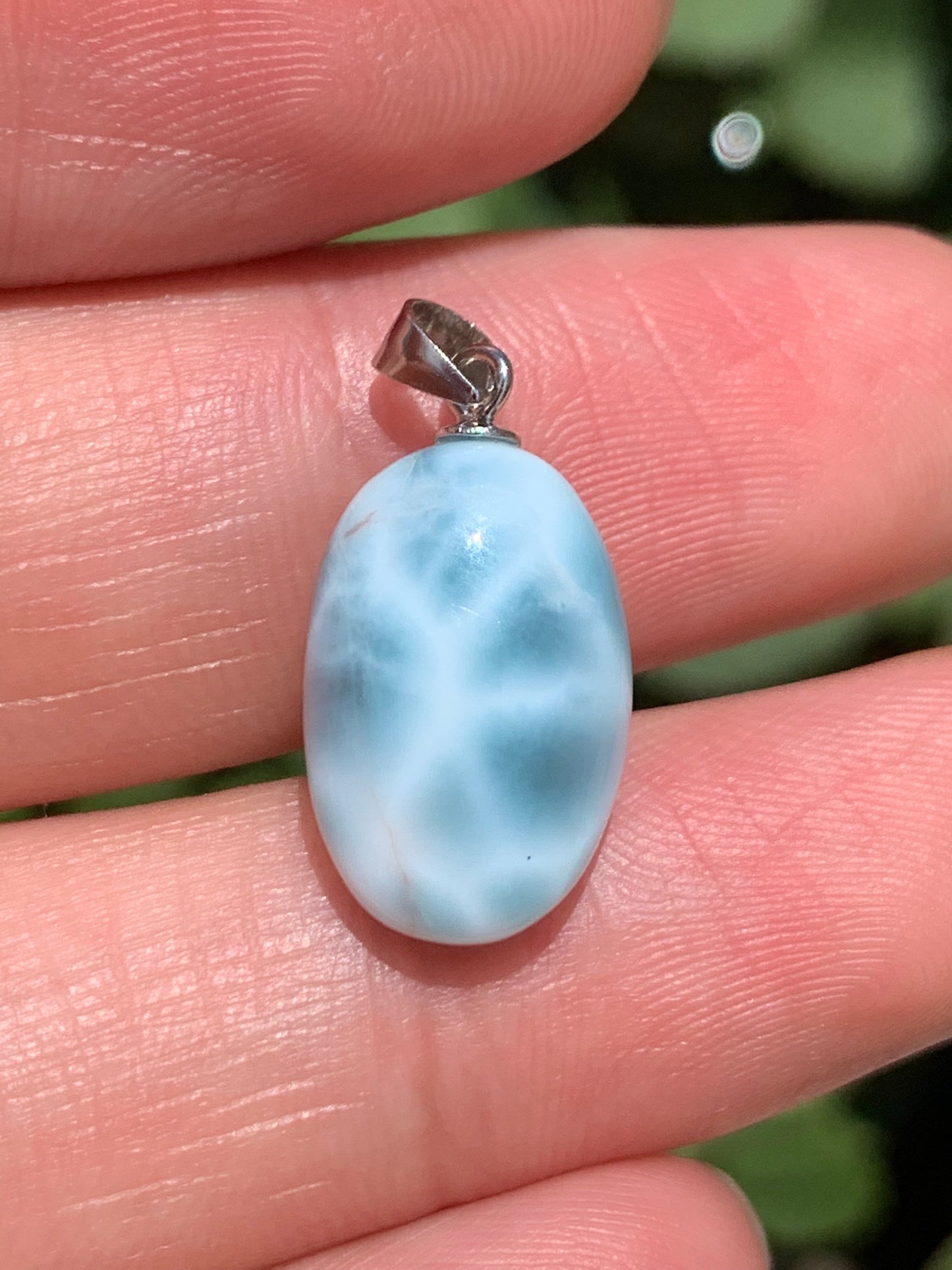 AAA Natural Authentic Dominican Larimar Pendant,Gems Jewelry,Gems Pendant,Crystal Pendant ET920