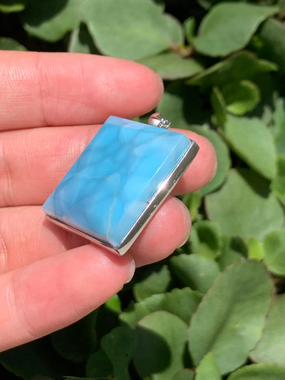 AAA Natural Authentic Dominican Larimar Pendant,Gems Jewelry,Gems Pendant,Crystal Pendant ET929