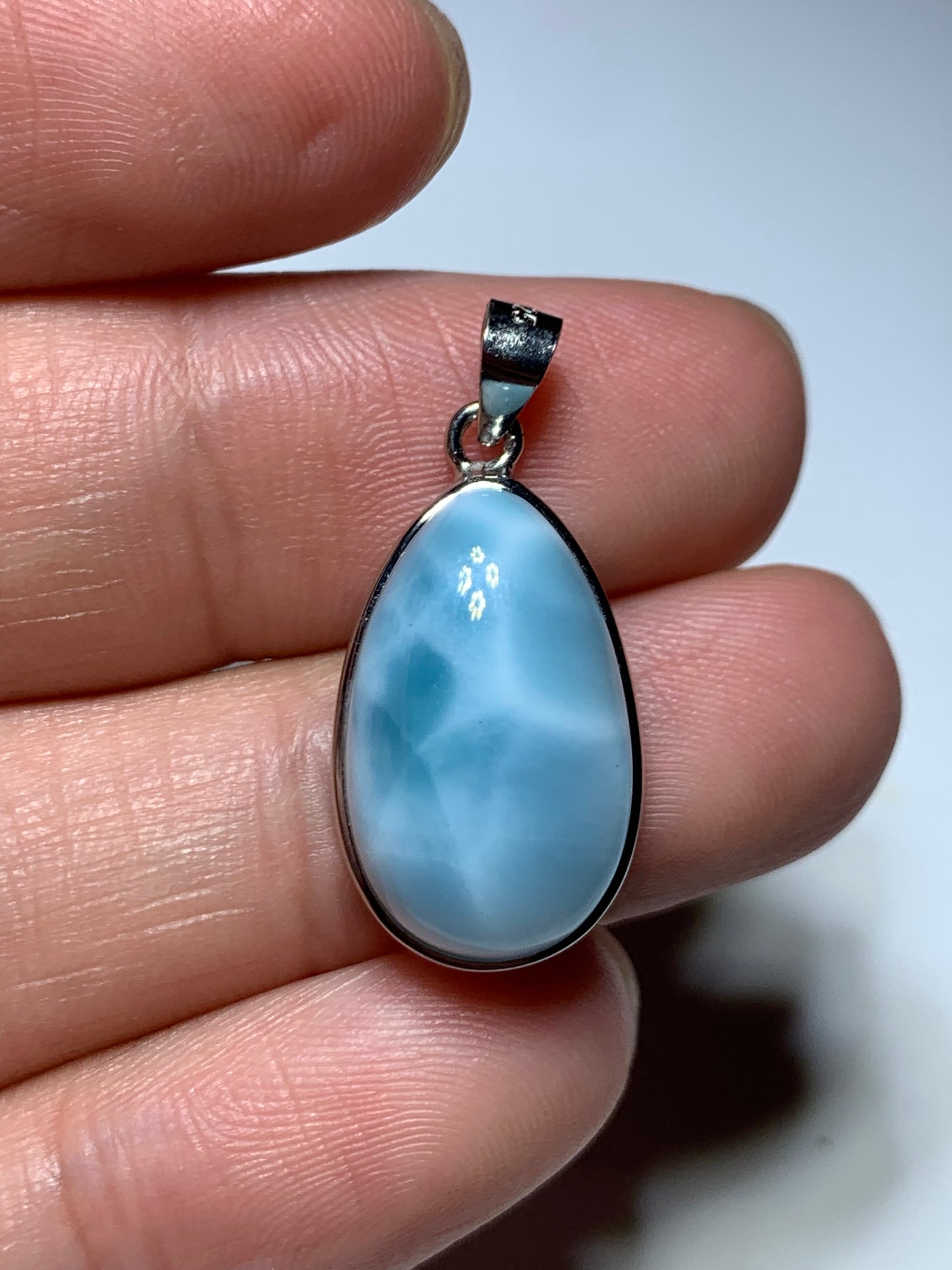 AAA Natural Authentic Dominican Larimar Pendant,Gems Jewelry,Gems Pendant,Crystal Pendant ET907