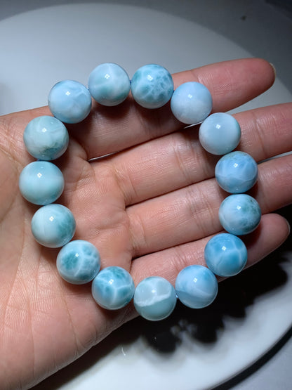 AAA Natural Authentic Dominican Larimar Bracelet,Larimar,Crystal Bracelet,Gems Bracelet ET911