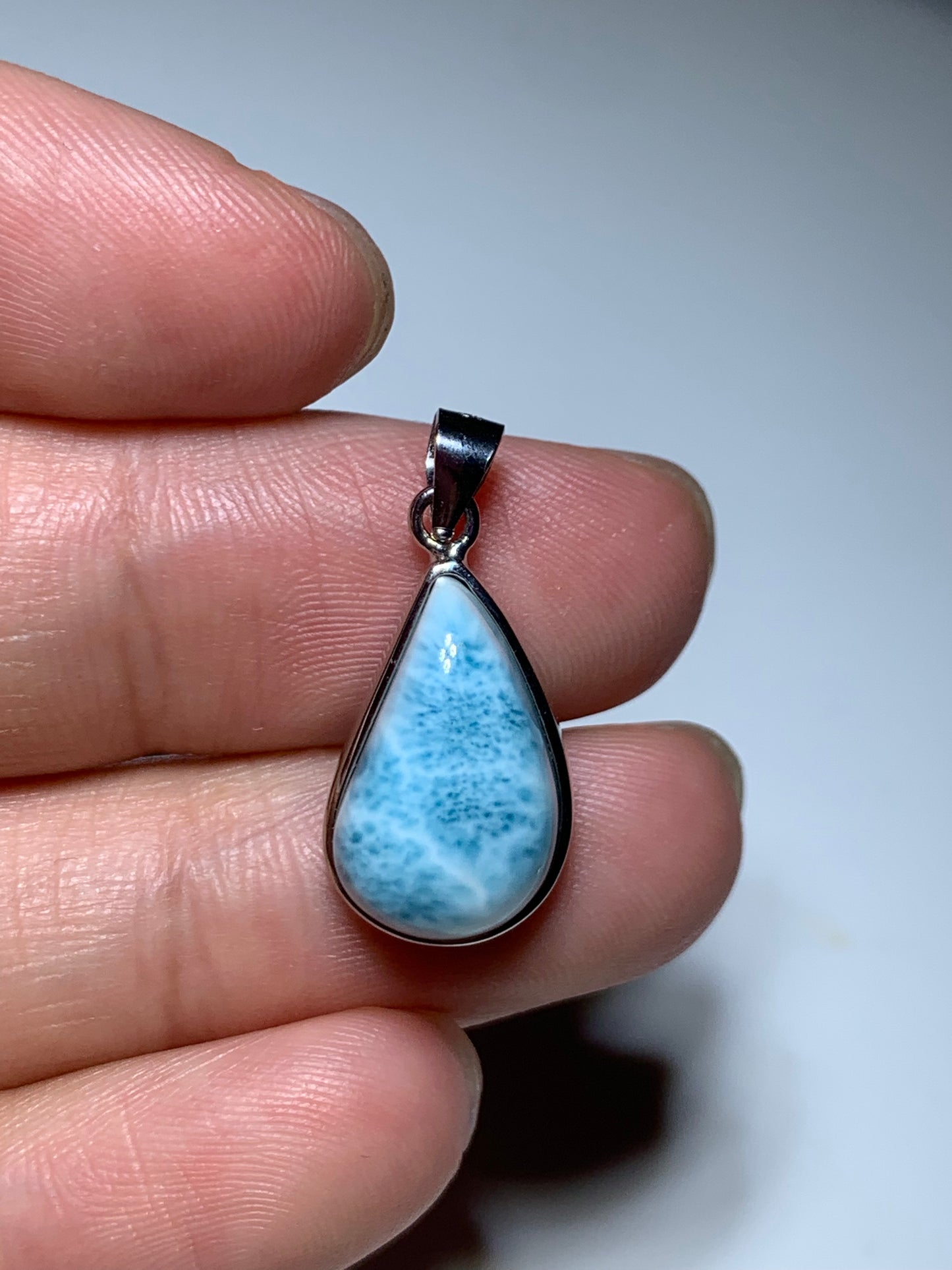 AAA Natural Authentic Dominican Larimar Pendant,Gems Jewelry,Gems Pendant,Crystal Pendant ET910