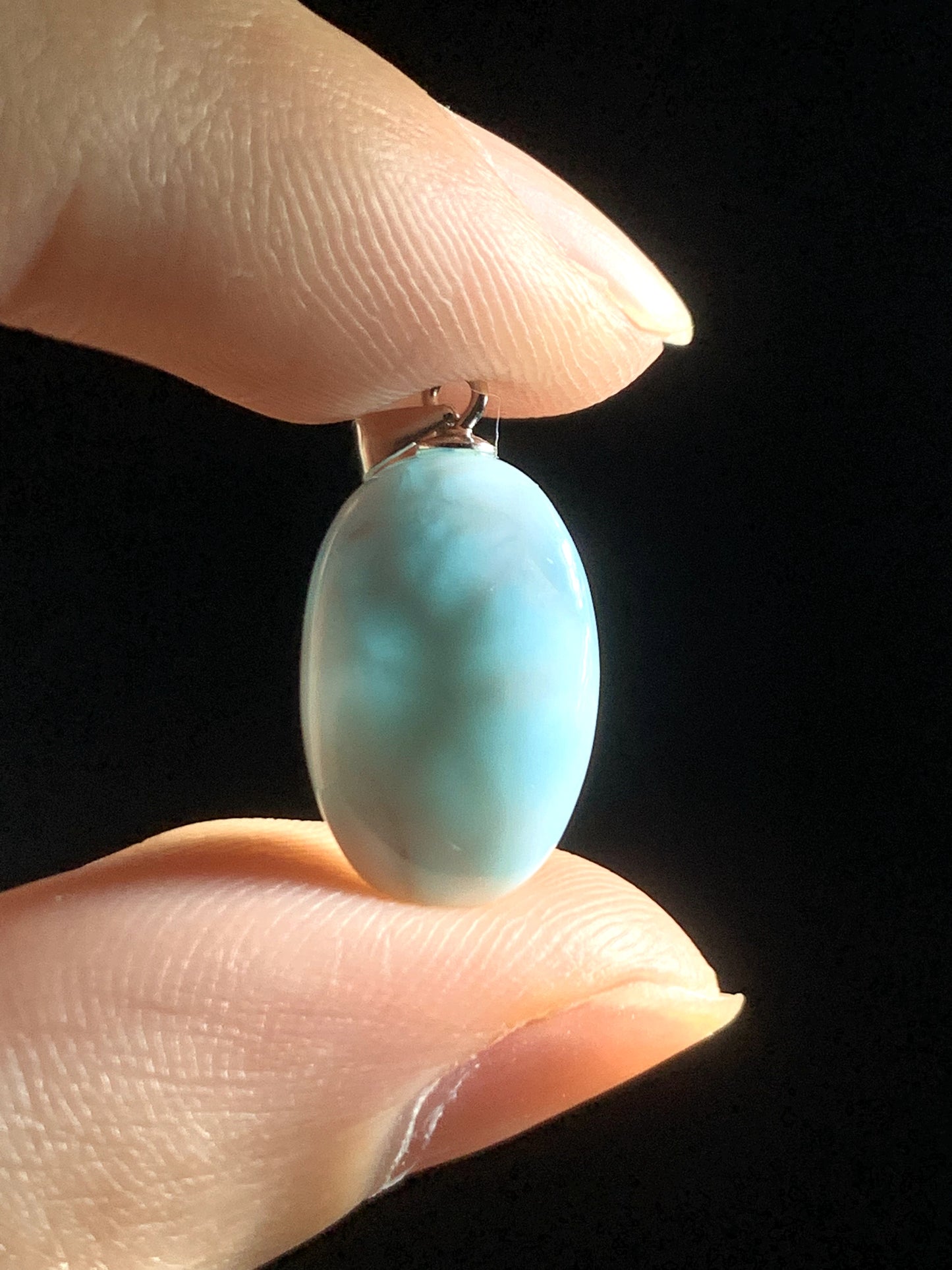 AAA Natural Authentic Dominican Larimar Pendant,Gems Jewelry,Gems Pendant,Crystal Pendant ET920