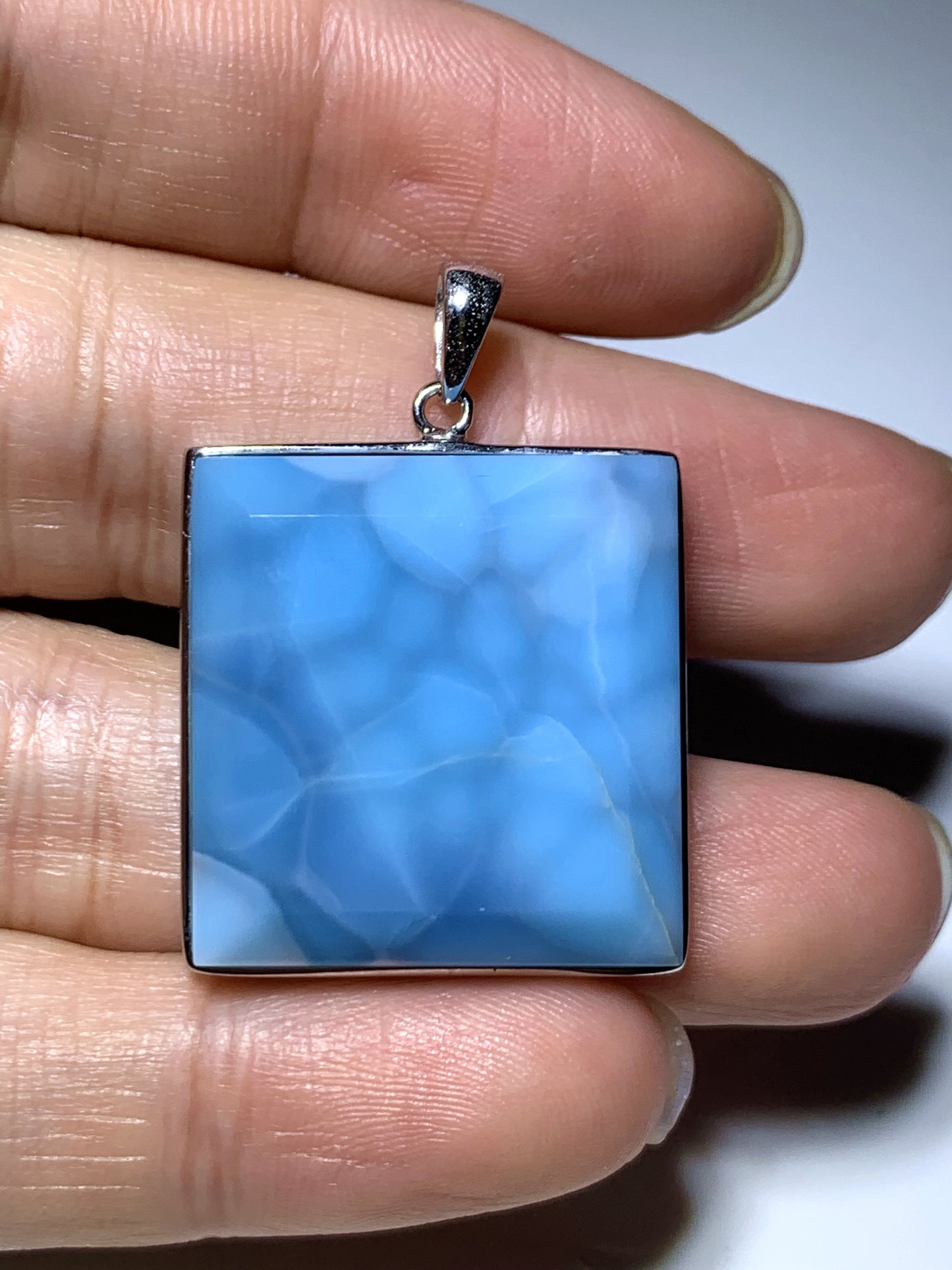 AAA Natural Authentic Dominican Larimar Pendant,Gems Jewelry,Gems Pendant,Crystal Pendant ET929