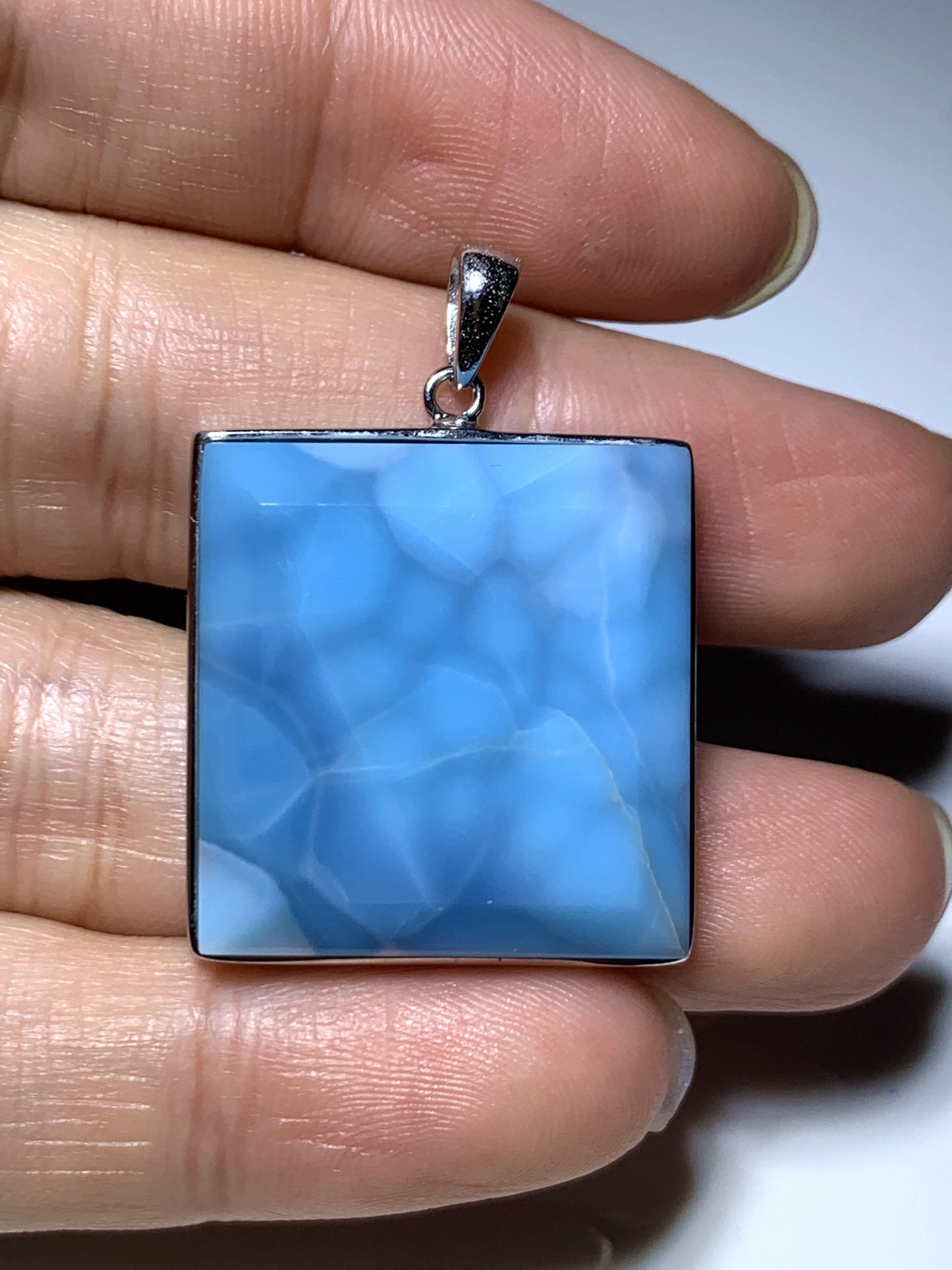 AAA Natural Authentic Dominican Larimar Pendant,Gems Jewelry,Gems Pendant,Crystal Pendant ET929