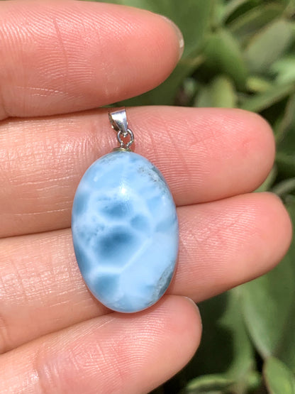 AA++ Natural Authentic Dominican Larimar Pendant,Gems Jewelry,Gems Pendant,Crystal Pendant,ET952