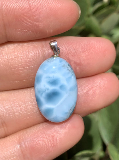 AA++ Natural Authentic Dominican Larimar Pendant,Gems Jewelry,Gems Pendant,Crystal Pendant,ET952